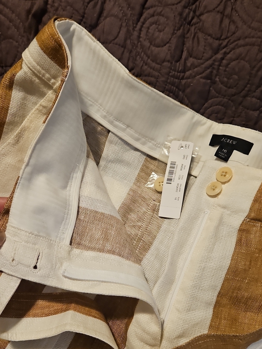 J. Crew Tie-Waist Linen Wide Leg Pants Women's Size 16 - Picture 12 of 16